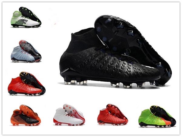 

2018 высокое качество Hypervenom Phantom III DF FG 3D открытый футбольные бутсы тренеры футбол B F