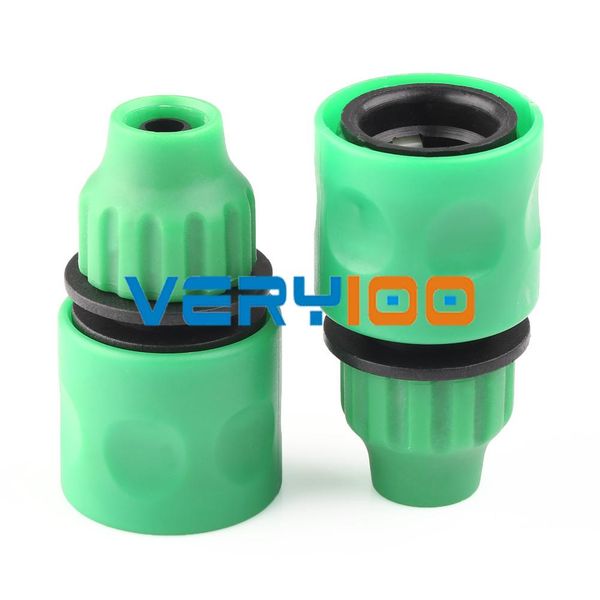 

2pcs green plastic garden washing water hose pipe coupler connectors joiner 3/8
