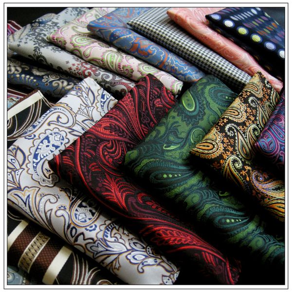 

wholesale assorted mens pocket squares hankies hanky handkerchief large size accessory neckties ties, Blue;white