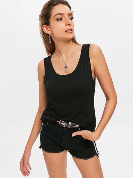 

kenancy dreamcatcher cut pattern tank top, White