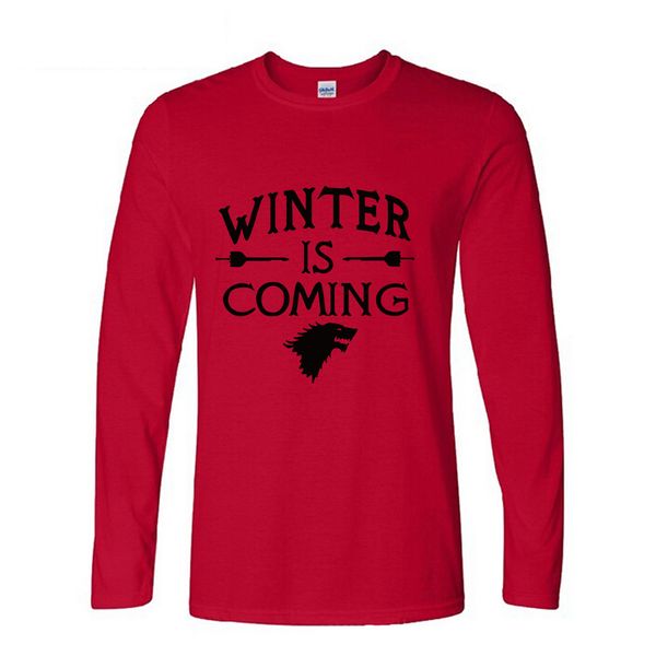 

bodybuilding pp winter is coming t shirts casual mens long sleeve man hip hop fashion funny clothing men tee shirt printed, White;black