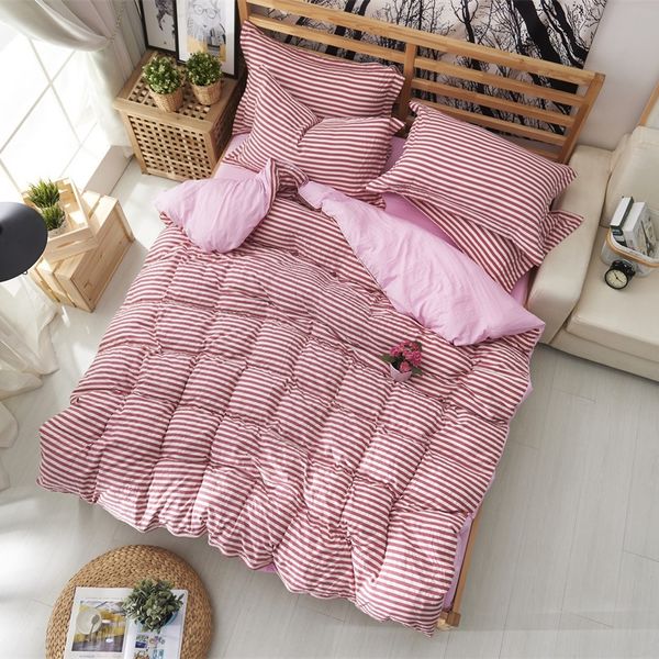 

comforter bedding set 4pcs strip duvet cover sets clothing bed cover double bed sheet set quilt king bedspread pillowcases