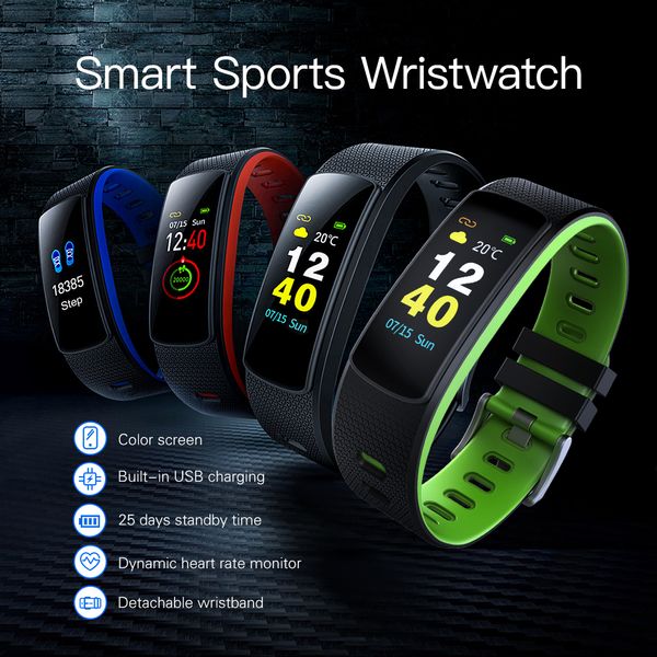 

2018 new men wristband pressure heart rate monitor smart bracelet sleep pedometer smart watch bluetooth message reminder, Slivery;brown