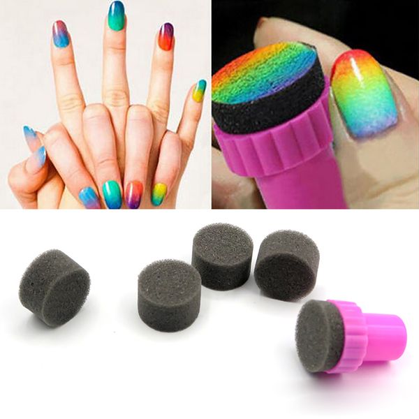 

15pcs/set nail tools nail art gradient sponge stamp stamper shade transfer template polish manicure tool, White