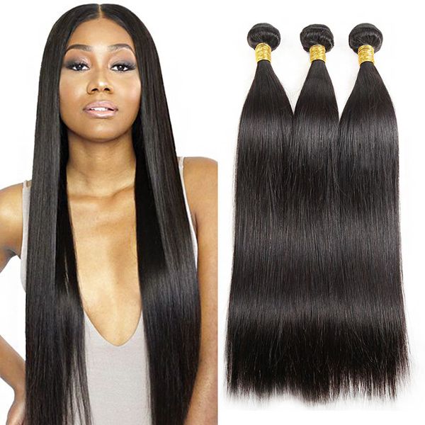 Brazilian Hair Bundles Straight Weave Natural Black Best Hair