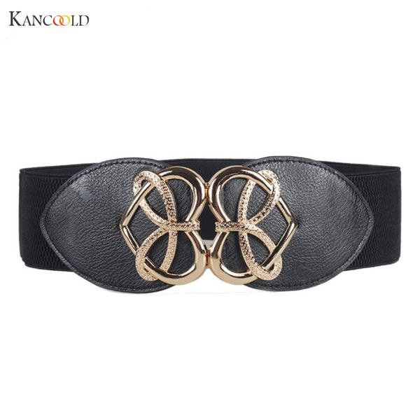 

retro fashion decorative elastic waistband femme elastic wide belt female belt mujer red white slim waist band new se19f, Black;brown