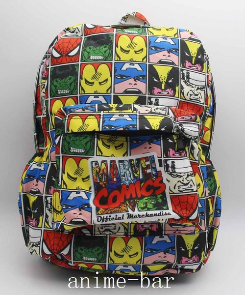 

marvel comics superher lapbackpack q ver. iro anime shoulder school bag cartoon bags