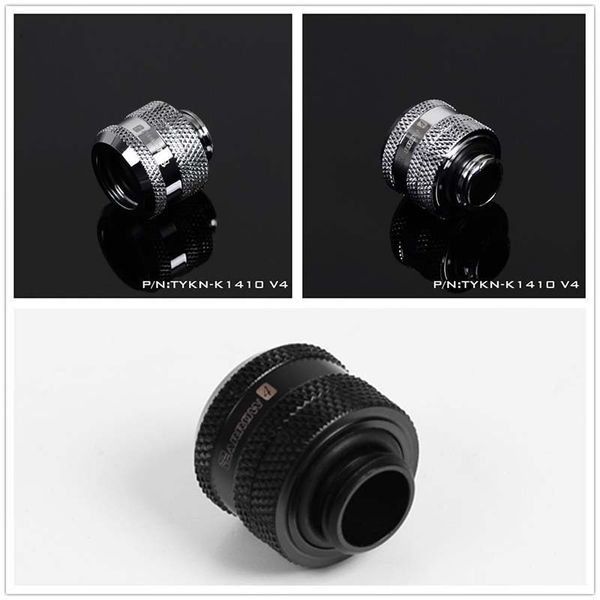 

Hard Tube Quick Twist Connector Hard Pipe Hand Screw Connector G1/4 Water Cooling Connector with 4 Seal Rings