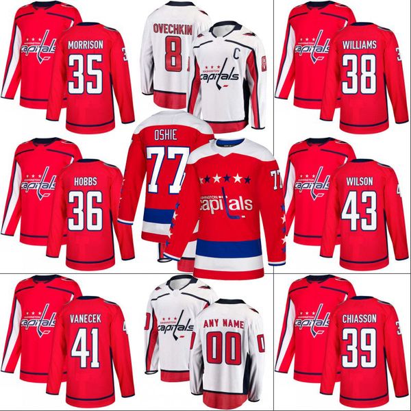 

Washington Capitals Jersey 39 Alex Chiasson 43 Tom Wilson 47 Beck Malenstyn 53 Hubert Labrie 55 Aaron Ness 56 Tommy Hughes Hockey Jerseys