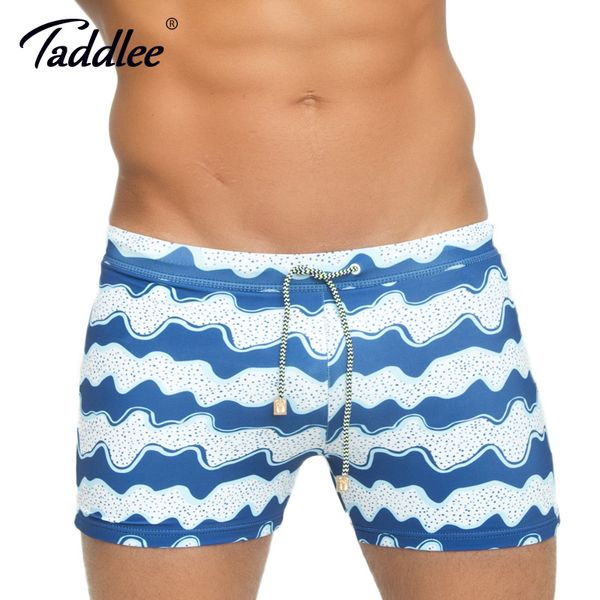 

taddlee brand swimwear men plus size swim boxer trunks board suring swimming shorts basic long swimsuits board surf shorts new