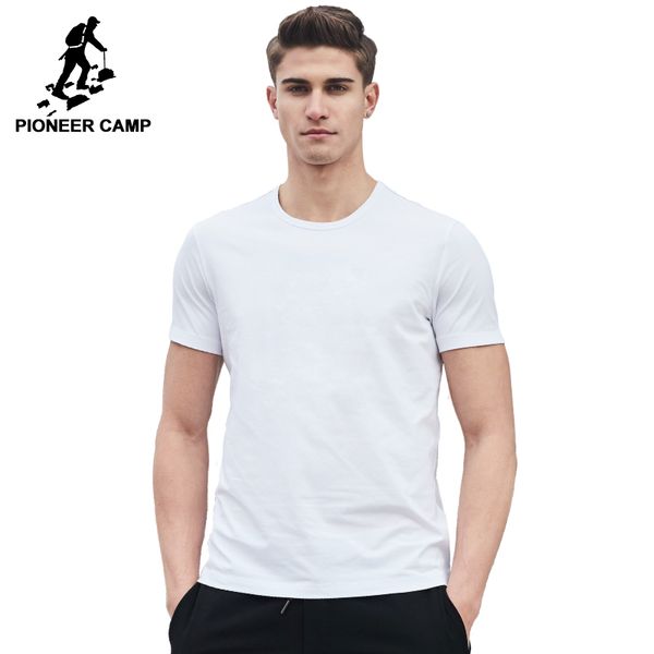 

pioneer camp pack of 3 promoting short sleeve t-shirt men brand clothing summer solid t shirt male casual tees high street, White;black
