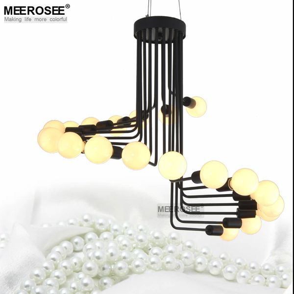 

modern loft industrial chandelier lights bar stair dining room lighting retro meerosee chandeliers lamps fixtures lustres