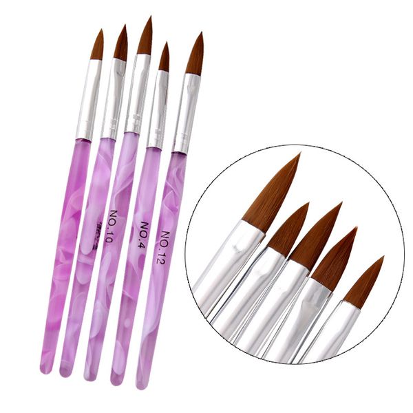 Nuova Scultura liquido acrilico Powder Brush Set polacco del gel del fiore DIY 3D punte intaglio Builder Perline strass Dot Pen