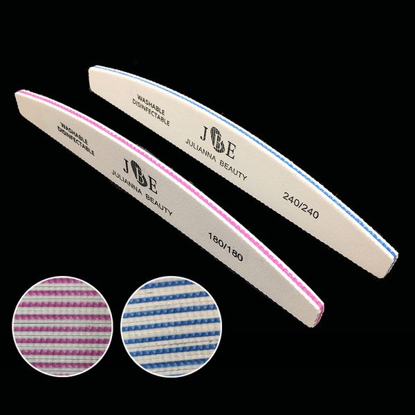 

2pcs/lot new sandpaper white nail files durable buffing grit sand nail art accessories professional 180/240 sanding file