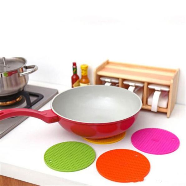 

round silicone non-slip heat resistant pot table mats holder coaster cushion placemat pot table mat silicone placemat