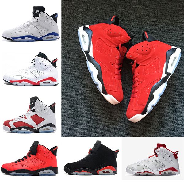 

2018 new mens 6 xi basketball shoes men women low athletic sport shoes 6s outdoors black sneakers size 41-47, White;red