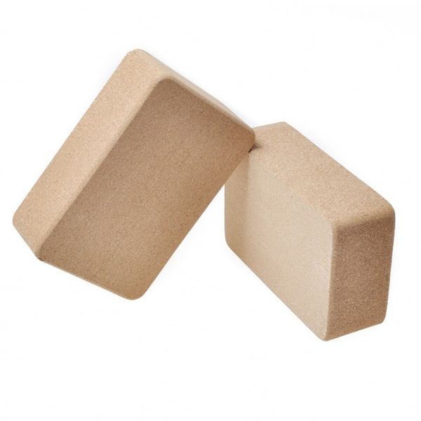 

high density natural cork yoga brick eco-fridenly non-slip dance pilates leg pressing exercise yoga block equipment