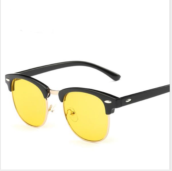 

circular frame glasses frame retro frame mirror tidal current metal mirror, White;black