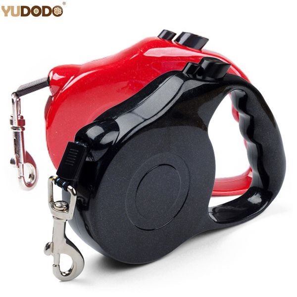 

3m/5m retractable dog leashes adjustable nylon one-handed lock extending walking training pet puppy dogs leader leash