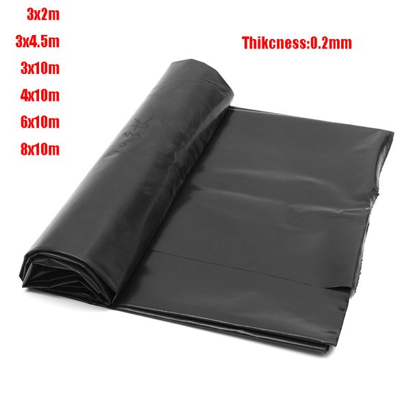 

0.2mm fish pond liner garden pools reinforced hdpe heavy duty professional landscaping pool waterproof liner cloth, Black;white