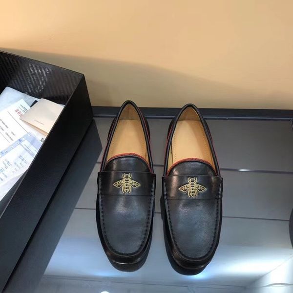 

luxury new bee mens driving loafers real leather dress office leisure walking party casual shoes size 38-45, Black