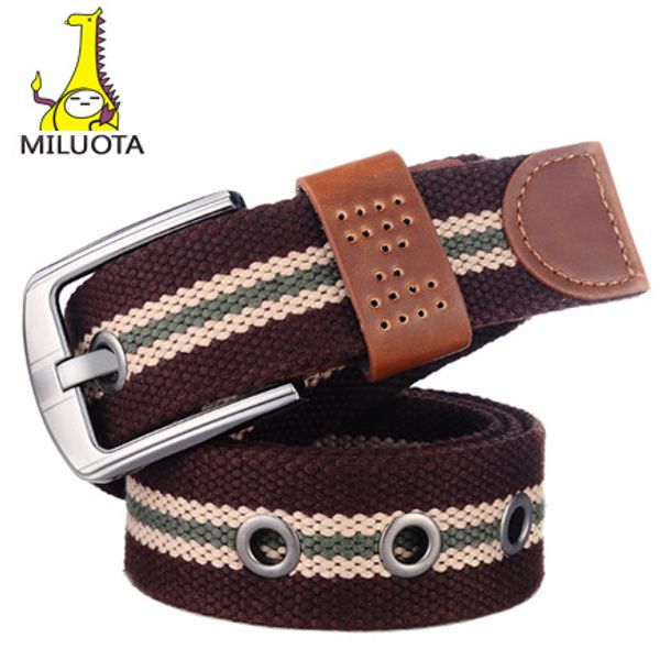 

miluota] canvas pin buckle belt belt army tactical fashion mens men strap bt003, Black;brown