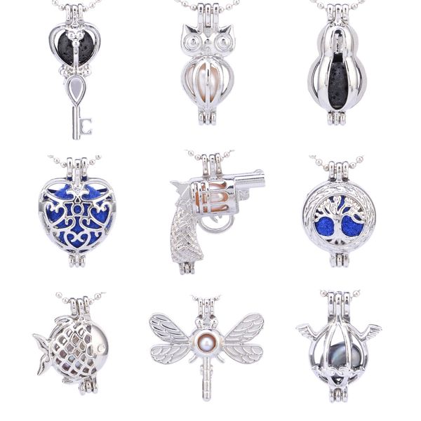 

Geometry Fatima Hand Locket Oyster Pearl Beads Cage Essential Oil Diffuser Kids Girl Best Gift