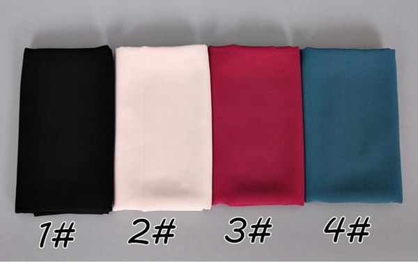

2018 colors 78 women pearl scarves bubble solid high-quality color hijab ethnic muslim chiffon selling scarf lurqb, White;black