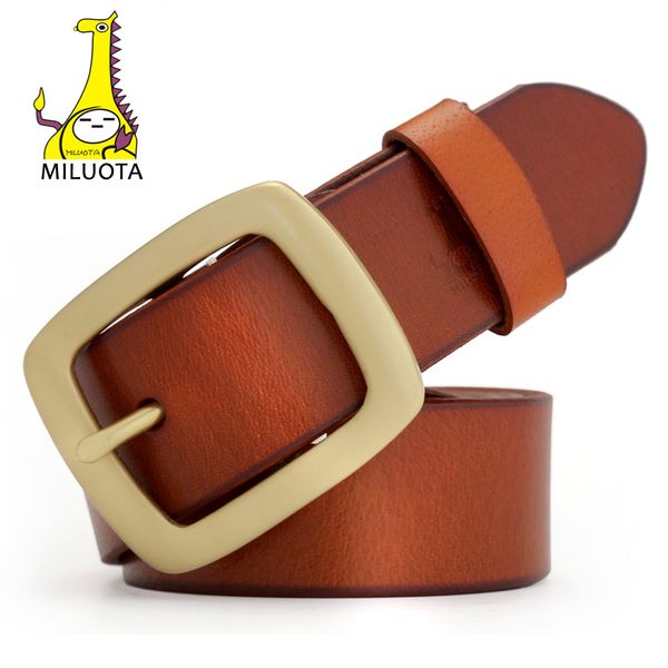 

miluota] designer belts men 100% genuine leather belt brand fashion man mu002, Black;brown