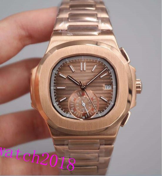 

Luxury Watch 5980/1A N@UTILUS STAINLESS Rose Gold Dial Automatic Fashion Brand Men's Watch Wristwatch