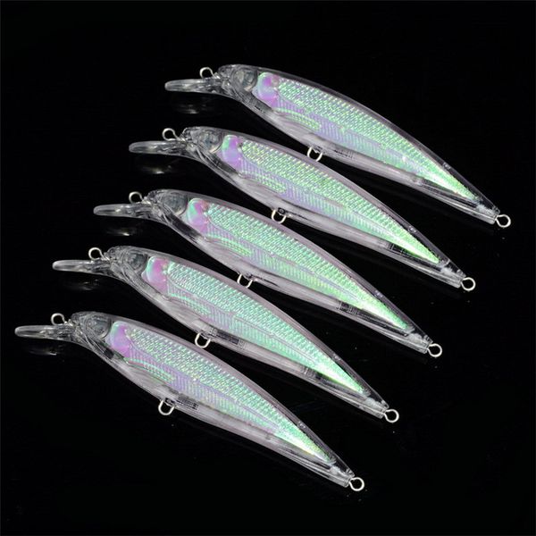 

100pc/lot unpainted plastic fishing lure blank body 11cm 11.7g short lip medium diving swimbait crank baits