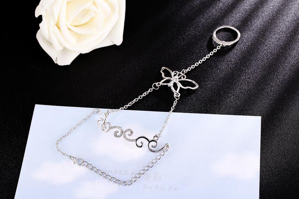 

english bracelet silver color charm adjustable bracelets & bangles for women party statement jewelry gifts, Golden;silver