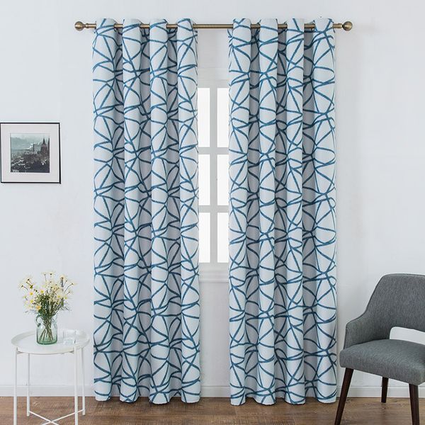 2019 Modern Geometric Pattern Blackout Curtains High Quality