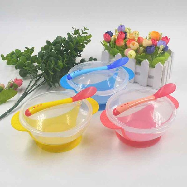 Binaural Sauger Utensil Schüssel Mit Löffel Baby Fütterung Dish Geschirr