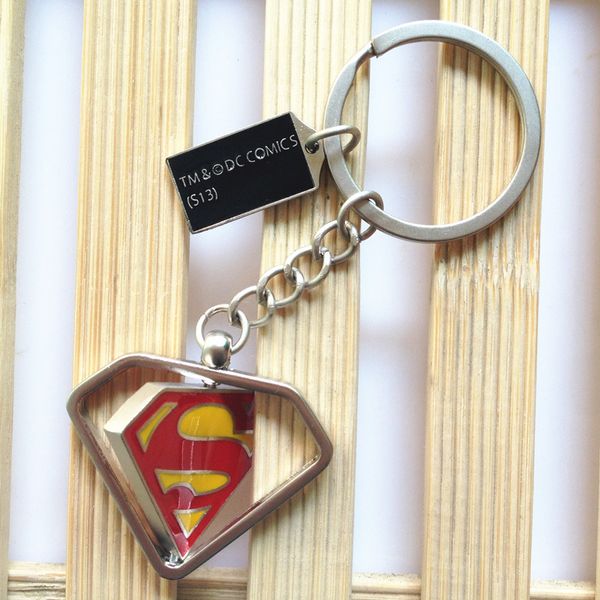 

new arrival marvel metal keychain triangle shape rotating key rings, Silver