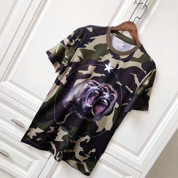 

2018 New Arrival Summer Luxury Style Mens Short Sleeve t shirt mens camouflage Roar orangutan star designer T Shirts casual cotton cloth