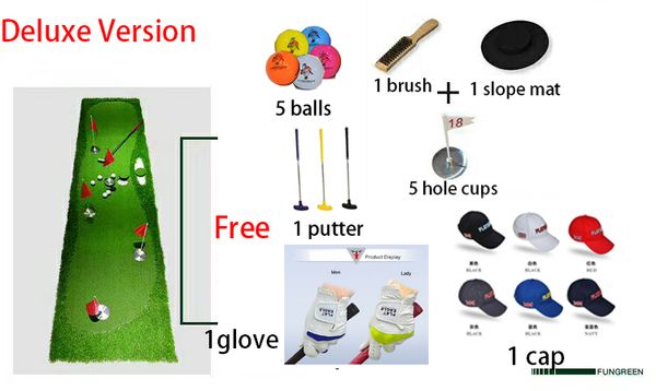 

new fungreen golf 5 holes putting green 75x300cm indoor outdoor training putter mat interesting practice golf putting pad