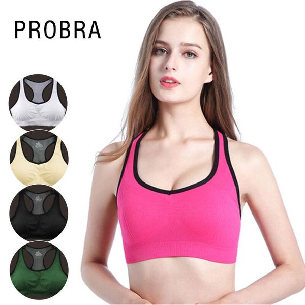

probra 3pcs/set sports bra professional high impact breathable quick dry vest for yoga fitness gym running, White;black