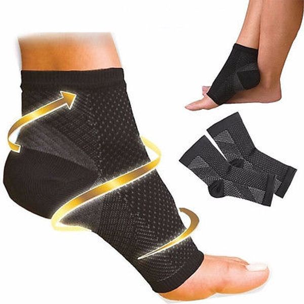 

wholesale- new foot angel compression 1~4 sleeve plantar fasciitis anti fatigue (s/m/l/xl, Black