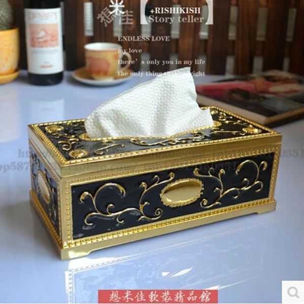 

luxury antique carved metal tissue box tissue box holder napkin holder paper towel for home decor zjh016