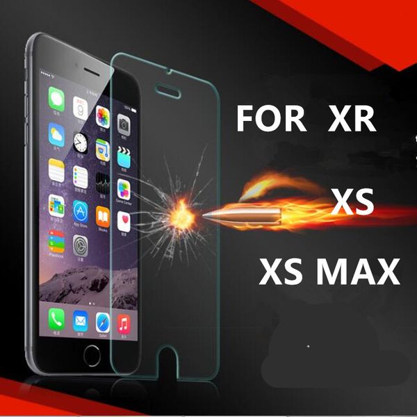 

Качество Закаленное стекло Защитная пленка 9H 0.26mm 2.5D Взрывозащищенные Защитные пленки для iphone X XR XS Макс 8 7 6S плюс без упаковки BFM008