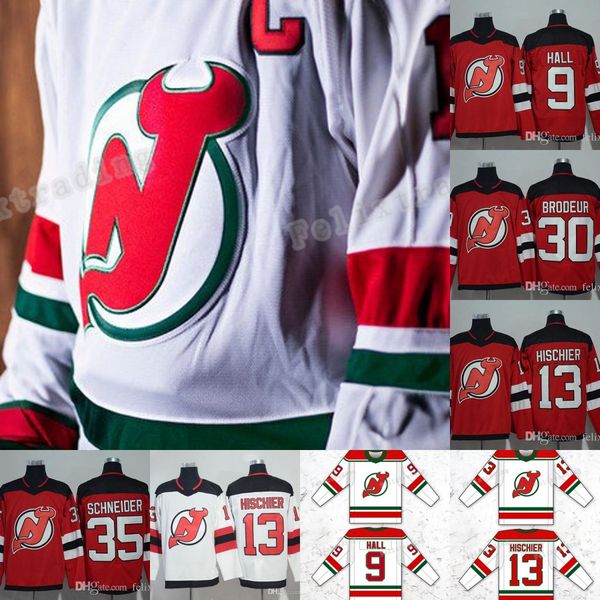 

2019 Third New Jersey Devils Jersey 9 Taylor Hall Jersey 13 Nico Hischier 35 Cory Schneider 30 Martin Brodeur Hockey Jerseys