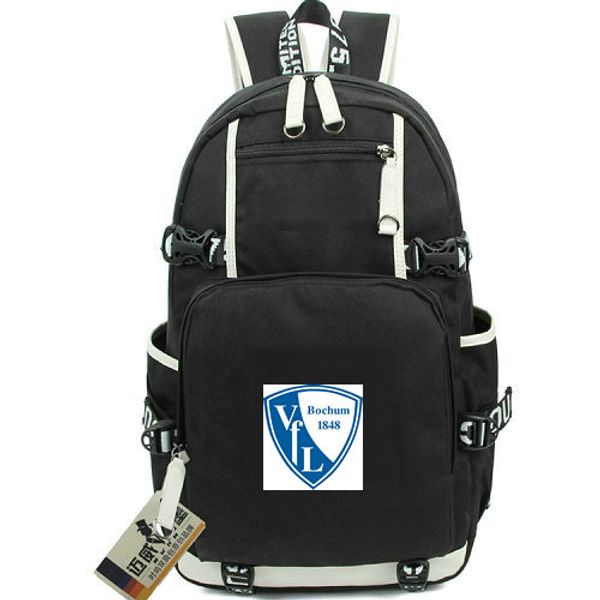 

canvas backpack vfl bochum day pack 1848 football club school bag soccer packsack quality rucksack sport schoolbag out door daypack