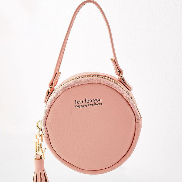 

fashion mini women day cluches casual tassels small change wallet cute letters circle shape coin pocket girl money bag purse, Red;black