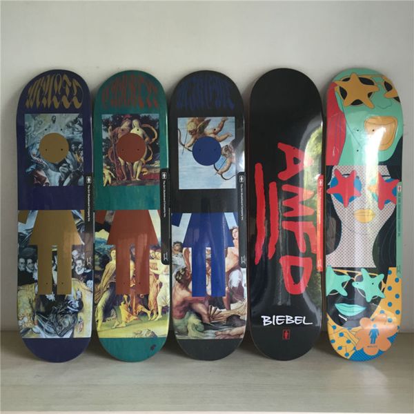 

wholesale-quality girl pro skateboarding decks made bycanadian maple wood shape skateboard green girl pattern skate board 8types available