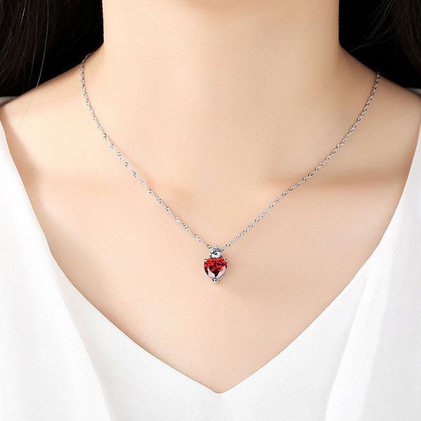 

romantic love heart jewelry sets for women wedding cz crystal necklace earrings african beads jewelry sets silver color bijoux