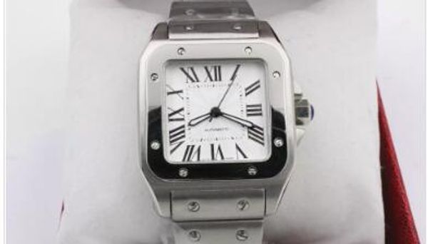 

2018 Роскошный Новый Бренд Мужской двухцветный 100 XL из нержавеющей стали Часы Автоматические Механические Часы Серебряный Корпус мужская Спортивная оригинальная застежка Наручные Часы