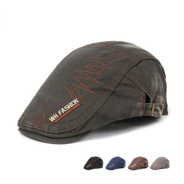 

berets hats men casquette cap embroidery letter fashion cotton spring summer boinas women beret hats outdoor visors sun caps, Blue;gray