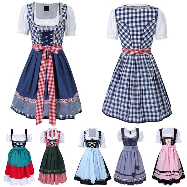 

dirndl dress german oktoberfest bavarian beer wench costume maid outfit fancy sexy, Black
