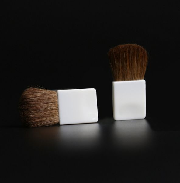 

new flat make up brush face cheeks blend makeup cosmetic brusher small horse hair makeup brushes foundation brush black / white